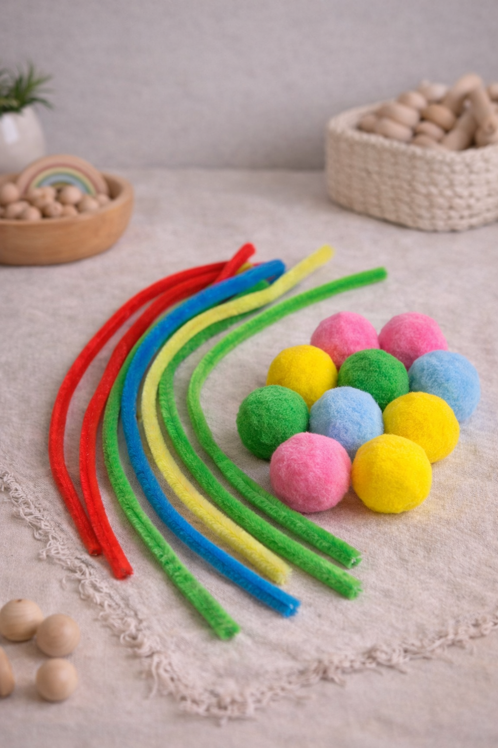 Pompoms + Pipecleaners